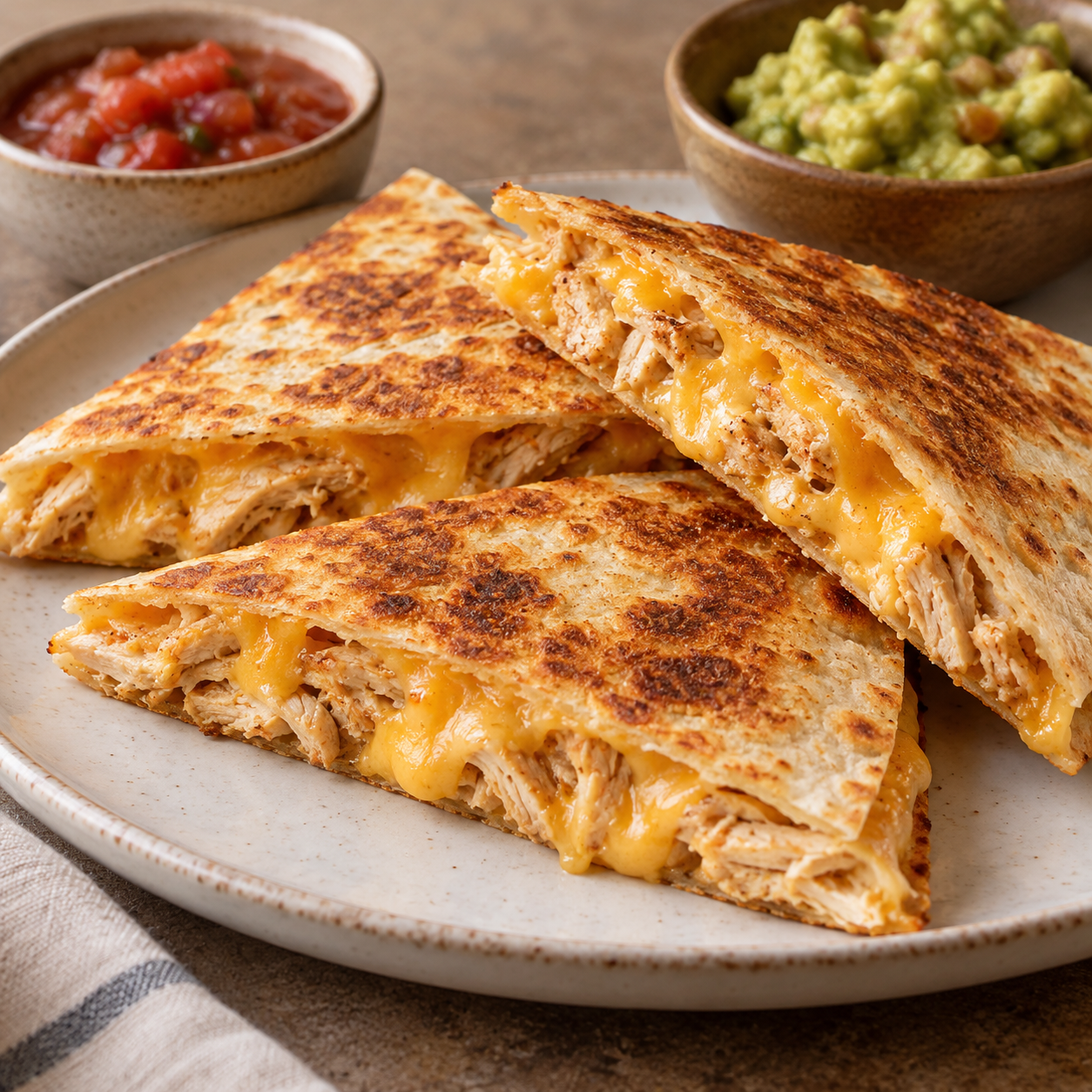 New School Chicken & Cheese Quesadilla