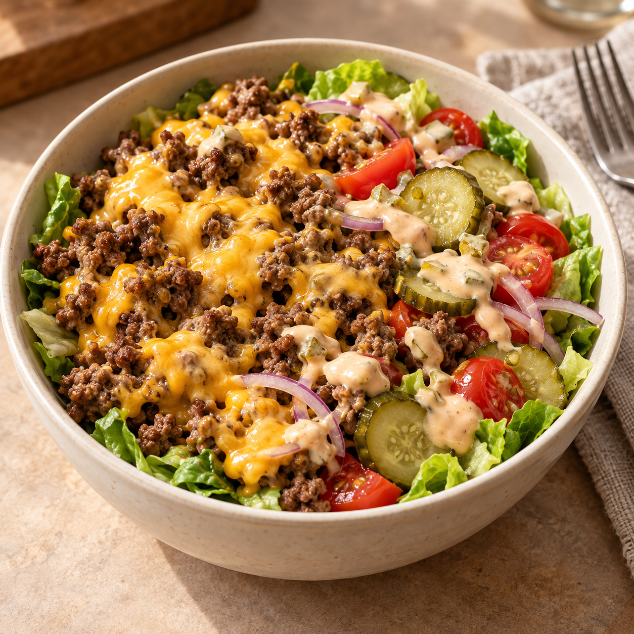 New School Cheeseburger Bowl